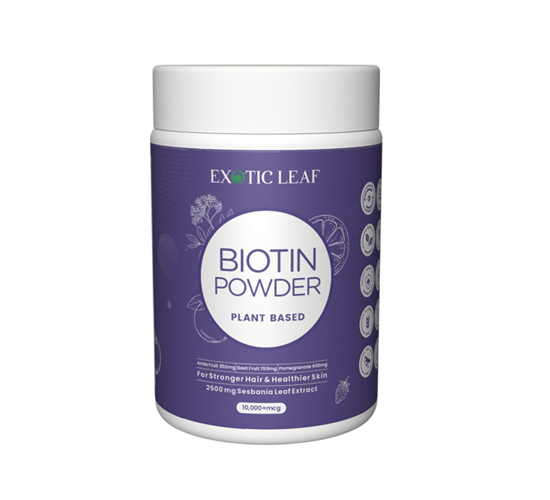 Biotin Powder For Hair Density and Healthy Skin - 200gm - Exotic Leaf