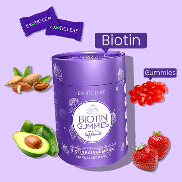 "Biotin Gummie For Strong Nails and Shiny Hair"