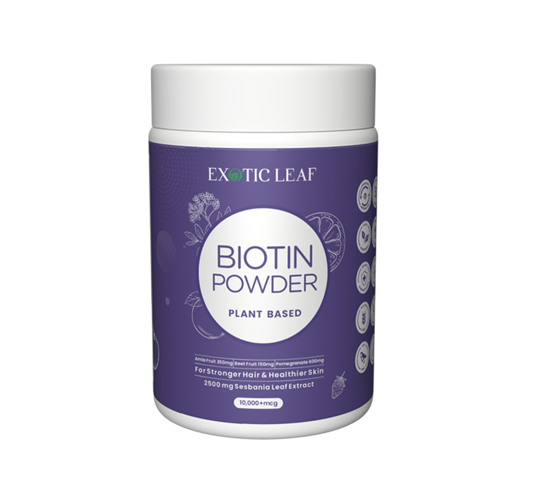 Biotin Powder For Hair Density and Healthy Skin - 200gm - Exotic Leaf