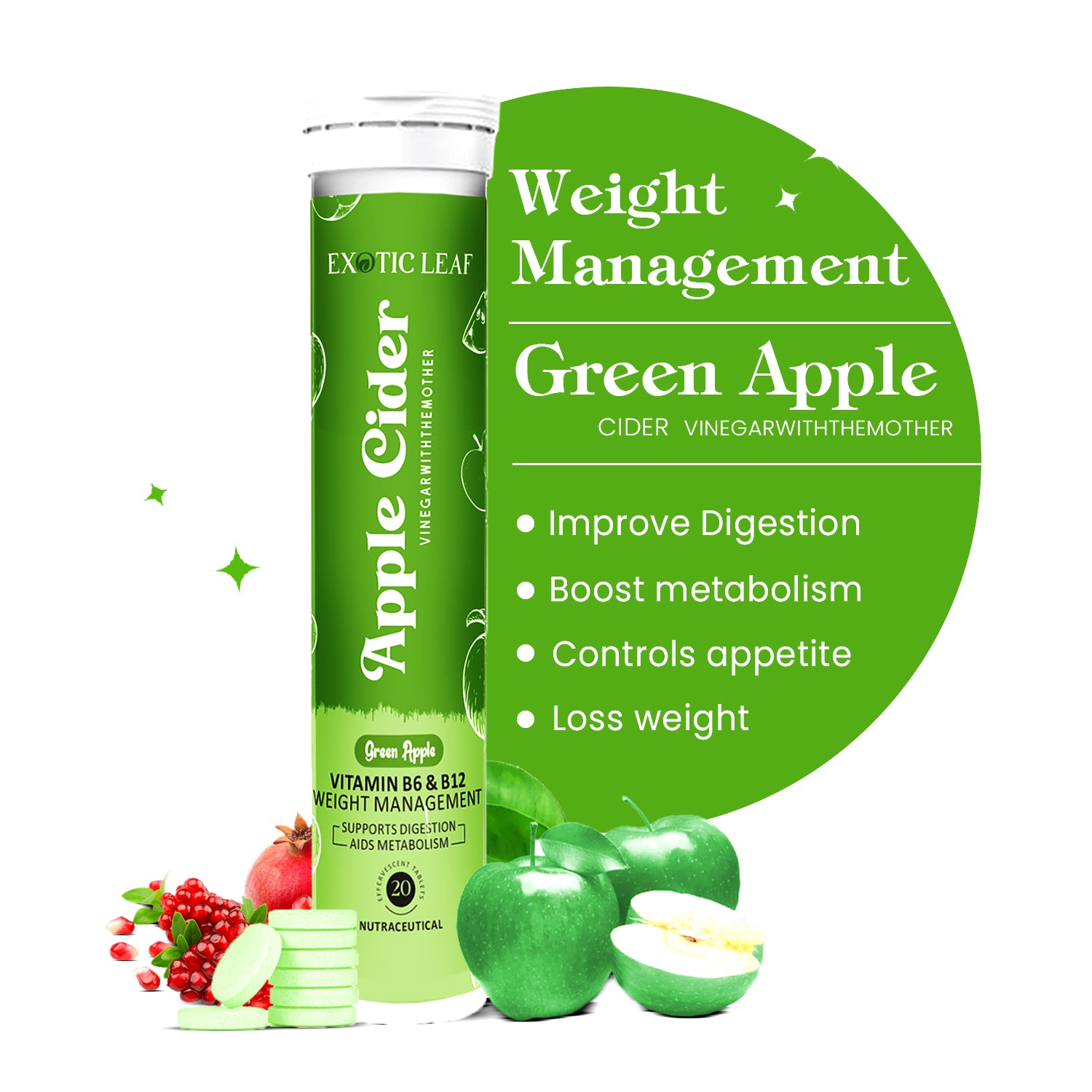 Apple Cider Effervescent Tablet "Green Apple Flavour"